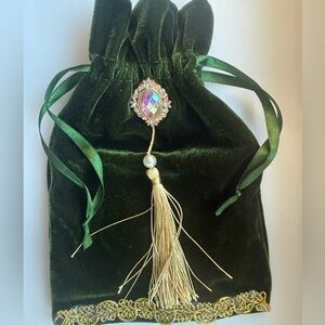 Hand made Tudor/Renaissance/ Medieval velvet Pouch/Dolly Bag/Purse